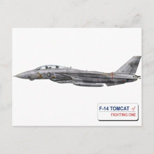 Cartão Postal VF- 1 Wolfpack F- 14 Tomcat