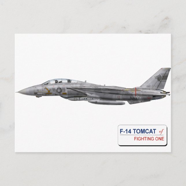 Cartão Postal VF- 1 Wolfpack F- 14 Tomcat (Frente)