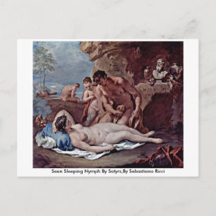 Cartão Postal Vi Ninfas Dormindo Por Satyrs, Por Sebastiano Ricc