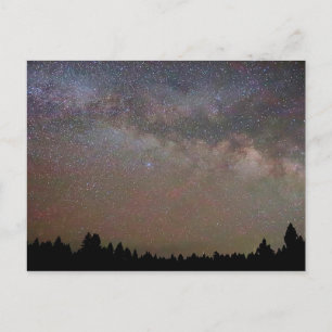 Cartão Postal Via Látea e Estrelas, Céu Noturno sobre Pinheiro