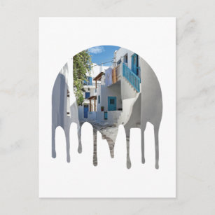 Cartão Postal Via Mykonos Derretendo no Calor