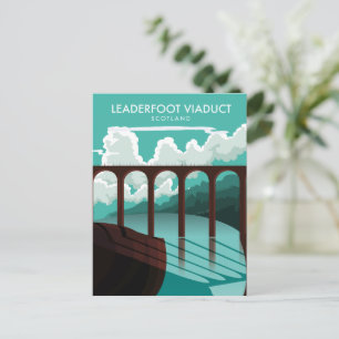 Cartão Postal Viaduto de Leaderfoot cartaz de viagem Escócia