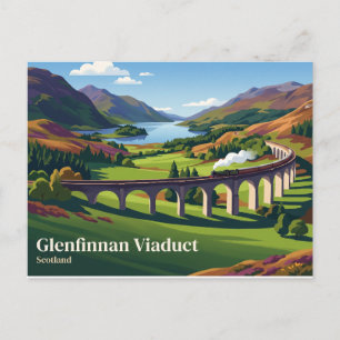 Cartão Postal Viaduto Glenfinnan Escócia