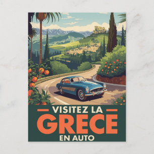 Cartão Postal Viagem à GréciaCarro Clássico