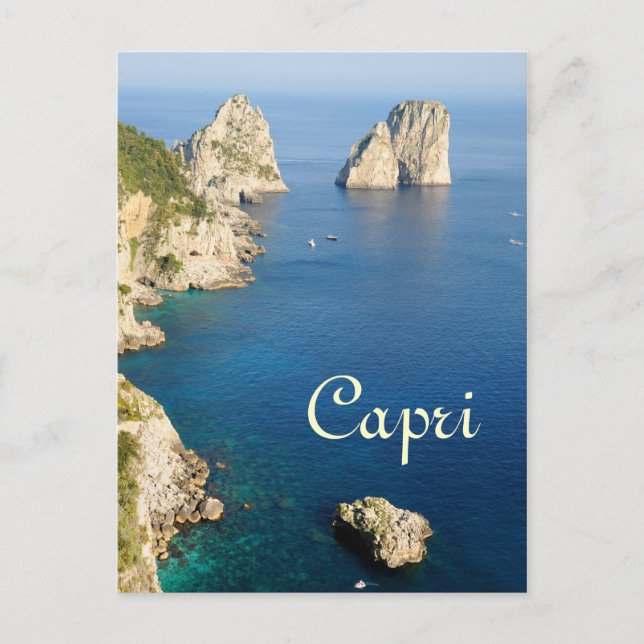 Cartão Postal viagem à ilha de Capri (Frente)