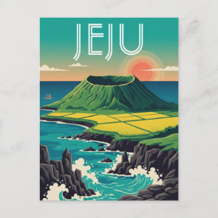 Cartão Postal Viagem à Ilha de Jeju, Coreia do Sul