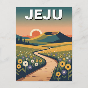 Cartão Postal Viagem à Ilha de Jeju, Coreia do Sul