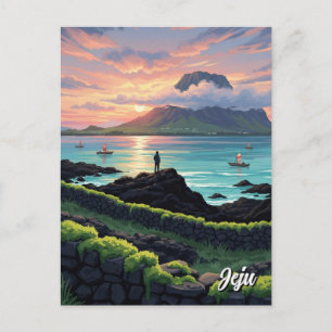 Cartão Postal Viagem à Ilha de Jeju, Coreia do Sul