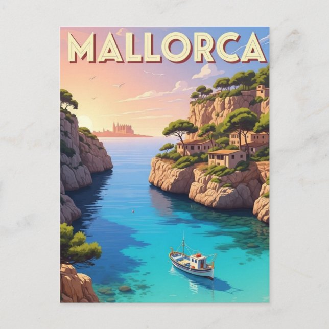Cartão Postal Viagem a Mallorca Espanha (Frente)