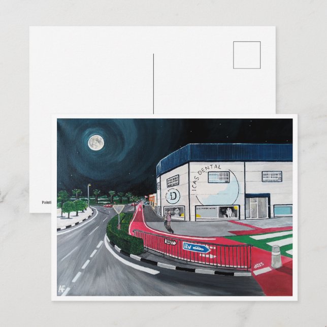 Cartão Postal Viagem à pintura de dentista por Alfred Fox (Frente/Verso)