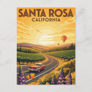 Cartão Postal Viagem a Santa Rosa, Califórnia
