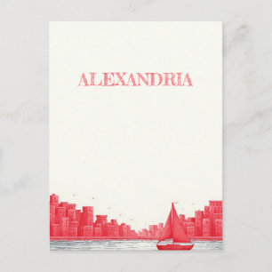 Cartão Postal Viagem Alexandria Egito