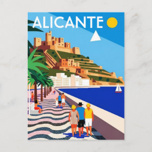 Cartão Postal Viagem Alicante Espanha