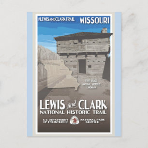 Cartão Postal Viagem Antiga ao Missouri Fort Osage