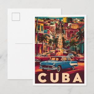 Cartão Postal Viagem Antiga Havana Cuba