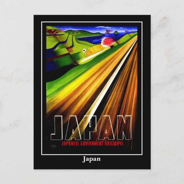 Cartão Postal Viagem Antiga Japão (Frente)