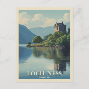 Cartão Postal Viagem Antiga Loch Ness Escócia