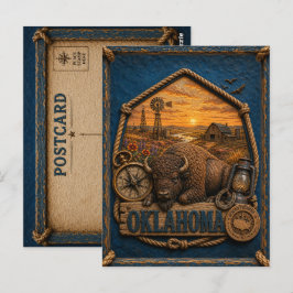 Cartão Postal Viagem Antiga Oklahoma