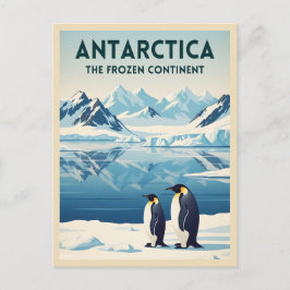 Cartão Postal Viagem Antiga Paisagem Natureza Antártica Retro