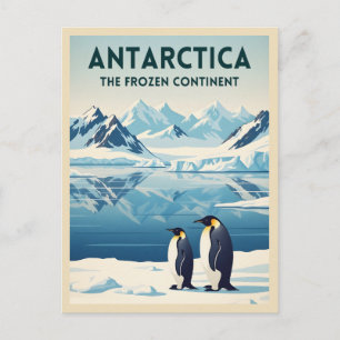 Cartão Postal Viagem Antiga Paisagem Natureza Antártica Retro
