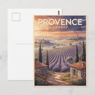 Cartão Postal Viagem Antiga Provença França