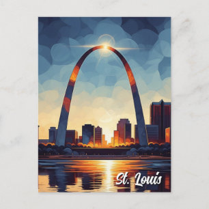 Cartão Postal Viagem ao Arco da Porta de St Louis