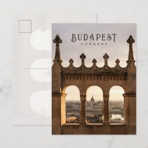 Cartão Postal Viagem ao Bastião dos Pescadores Budapeste Hungria