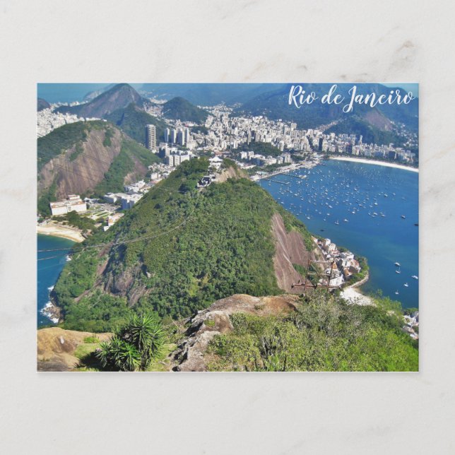Cartão Postal Viagem ao Brasil Rio de Janeiro Montanha do Pão de (Frente)