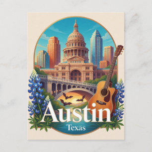 Cartão Postal Viagem ao Capitólio do Texas EUA Austin