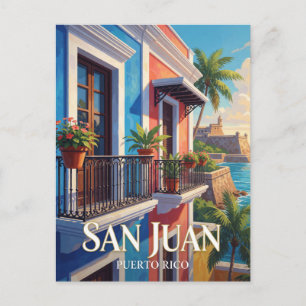 Cartão Postal Viagem ao Centro Histórico de San Juan Porto Rico