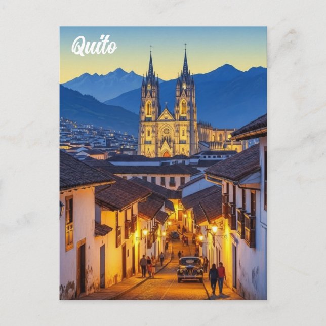 Cartão Postal Viagem ao Equador Quito (Frente)