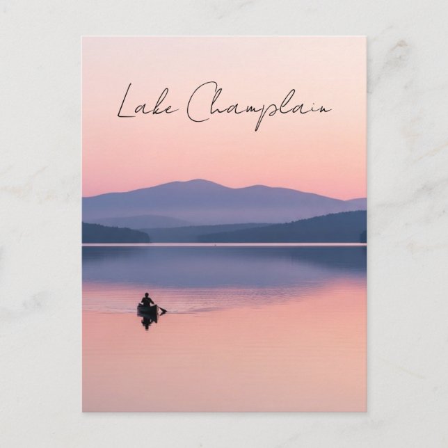 Cartão Postal Viagem ao Lago Champlain Vermont (Frente)