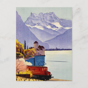 Cartão Postal Viagem ao Lago de Genebra