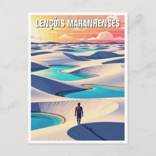 Cartão Postal Viagem ao Lençóis Maranhenses Brasil