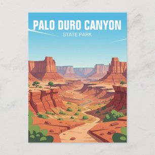 Cartão Postal Viagem ao Parque Estadual do Canyon Palo Duro no T