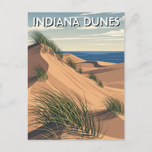 Cartão Postal Viagem ao Parque Nacional Indiana Dunes