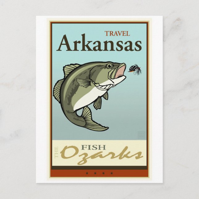Cartão Postal Viagem Arkansas (Frente)