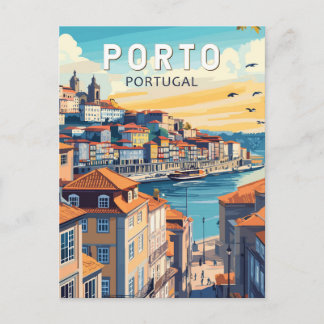 Cartão Postal Viagem Arte Vintage Porto Portugal