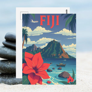 Cartão Postal Viagem às Ilhas Tropicais de Fiji