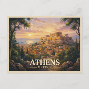 Cartão Postal Viagem Atenas Grécia