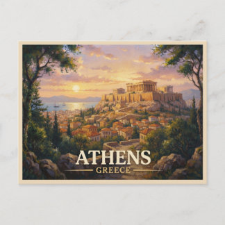 Cartão Postal Viagem Atenas Grécia