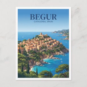 Cartão Postal Viagem Begur Espanha