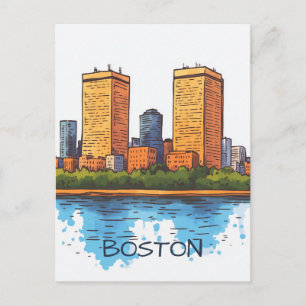 Cartão Postal Viagem Boston MA EUA