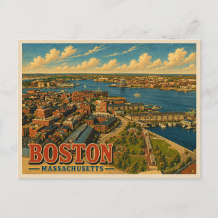 Cartão Postal Viagem Boston Massachusetts
