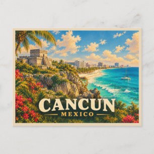 Cartão Postal Viagem Cancun México