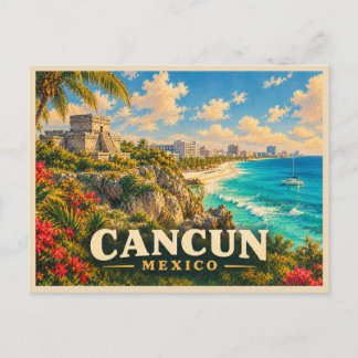 Cartão Postal Viagem Cancun México