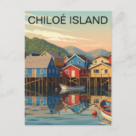 Cartão Postal Viagem Chile Ilha Chiloé