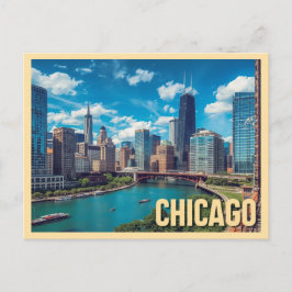Cartão Postal Viagem Clássica por Chicago