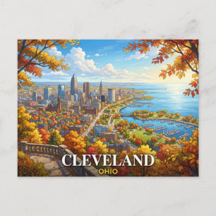 Cartão Postal Viagem Cleveland Ohio