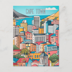 Cartão Postal Viagem da África do Sul da Cidade do Cabo